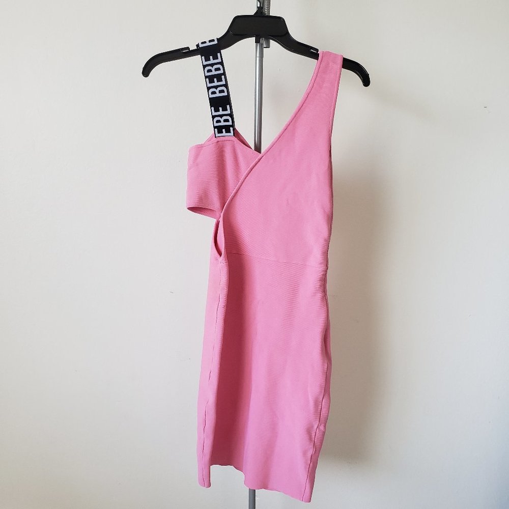SOLD! 🤑 BEBE Sexy Pink TOPANGA Fitted Dress - Picture 12 of 14